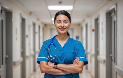 nurse-hospital-hallway-smiling-camera